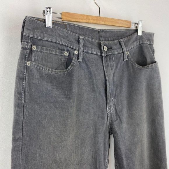 LEVI'S 514 Gray Straight Cut Jeans - Picture 3 of 8